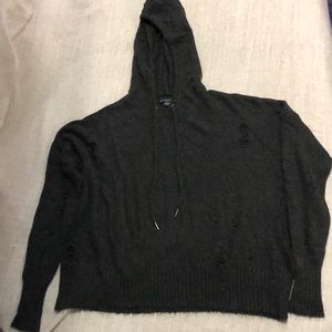 american eagle knitted hoodie sweater